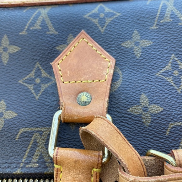 Authentic Louis Vuitton cruiser 40 large travel tote bag w/ LV vachetta tag - Picture 9 of 14